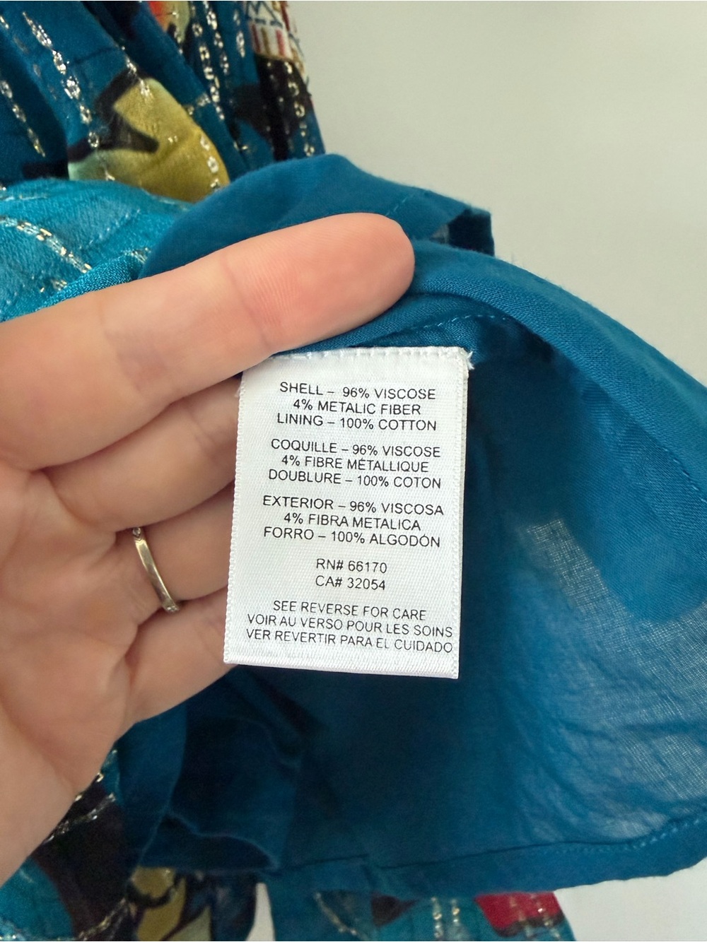 Anthropologie Verb Eulalia Shimmer Tunic Dress Hawaiian Blue Boho Cocktail Dress - Picture 8 of 11